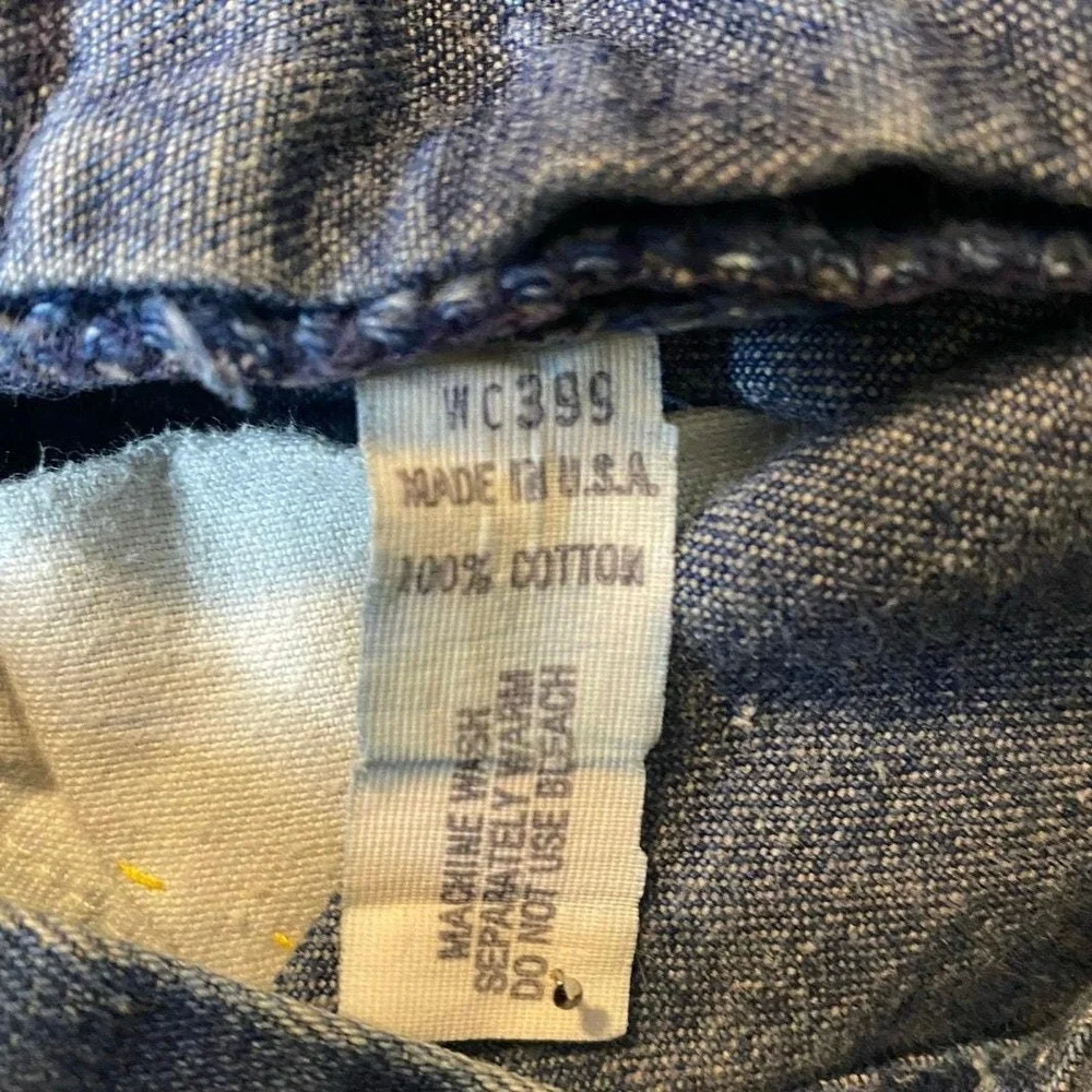 VTG OshKosh One-of-a-Kind Denim Kids Overalls‎ Quilted by Marti Michell Rare